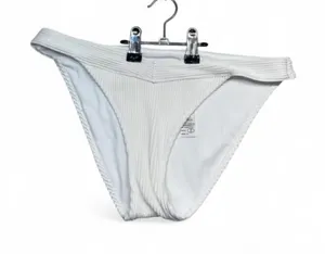 Hollister Co. white ribbed bikini bottoms #swimwear #beachwear thumbnail 1