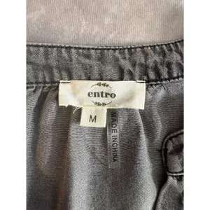 Entro Women's Gray Chambray Tunic‎ Dress Size M Western Chic Prairie Country thumbnail 4