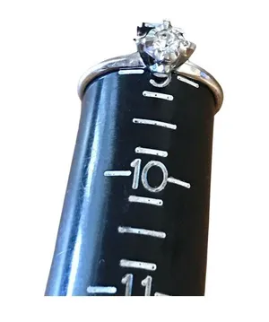Vintage Solitaire Cubic Zirconia Sterling Silver Ring, CZ Silver Band Sz 9 thumbnail 9