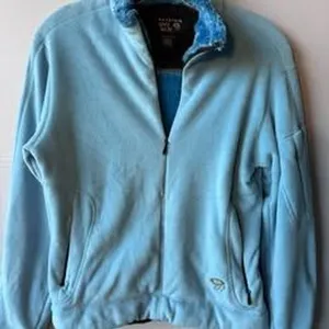 Mountain Hardwear Monkey Woman Fleece Jacket Blue Full Zip Small High Loft thumbnail 1