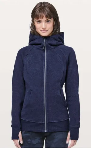 Lululemon Scuba Hoodie *Light Cotton Fleece Heathered Hero Blue thumbnail 1