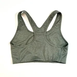 Nike Swoosh Gray Racerback Sports Bra thumbnail 4