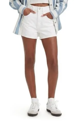 Levi’s SilverTab Mom Shorts White High Rise Denim Jean Shorts 28 100%‎ cotton thumbnail 1
