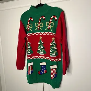 Vintage 1980s Knit Christmas Sweater thumbnail 3