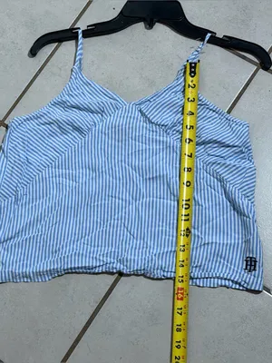 Tommy Hilfiger Women Blue/White Striped V-Neck Cami Casual Preppy Strappy size M thumbnail 7