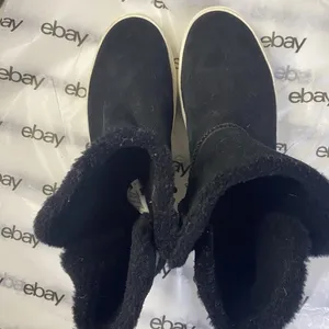 UGG Women’s Black Suede Shearling Lined Ankle Boots Buckle Strap Size 9 EU 40 thumbnail 8