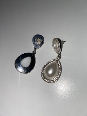 Dangle Pearl Earrings Silver thumbnail 5