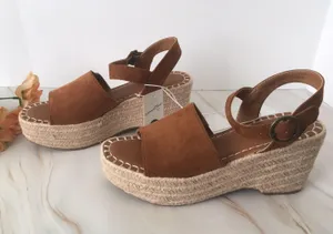 Espadrille Sandals, Size 8 1/2 Brown thumbnail 1