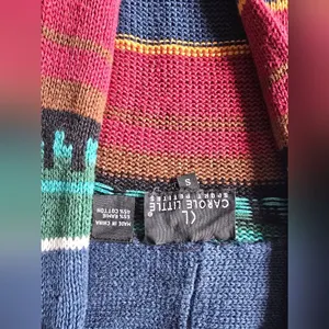 Carole Little Vintage Southwestern Style Patterned‎ Knit Cardigan Sweater Size S thumbnail 14