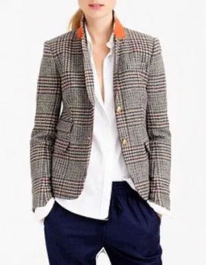 J. Crew Schoolboy Wool Houndstooth Plaid Blazer 0 thumbnail 1