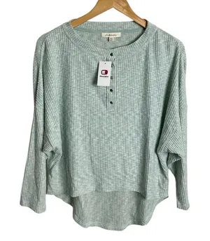 Oli & Hali Raglan Rib Knit‎ Top Size XS New thumbnail 1