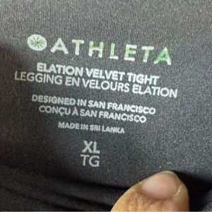 Athleta Elation velvet tight leggings SZ:XL thumbnail 10