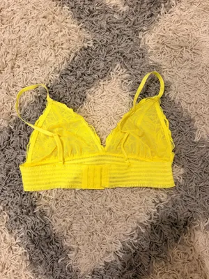 Aerie Neon Yellow Lace Sheer Bralette thumbnail 2