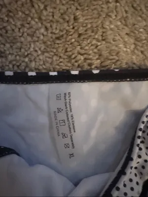 Amazon Black and White Polka Dot Tie Bikini Set size xl thumbnail 4