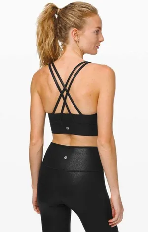 Lululemon black foil energy long line bra thumbnail 2