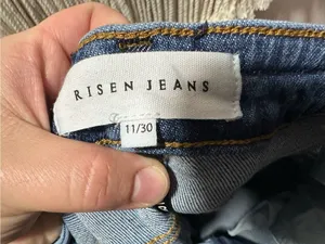 Boyfriend Jeans in Distressed Medium Blue Denim thumbnail 3