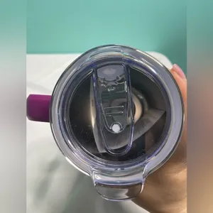 Pick bag 40 oz tumbler‎ pink and purple with handle thumbnail 4