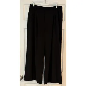 NWT Halara Flex™ High Waisted Wide Leg‎ Waffle Work Pants Pull On PXL Black thumbnail 3