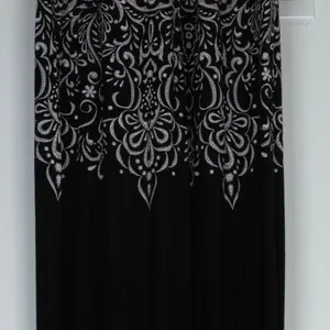 Soma Womens Jersey‎ Knit Baroque Keyhole Smocked Maxi Dress Size XS Black Boho thumbnail 10