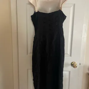 NWT Rihoas Elegant Black Sleeveless Dress With Pearl Detail Straps XL‎ thumbnail 4