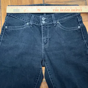 Levis 529 Curvy Straight Jeans Womens 29x30‎ Black Double Button Y2K Denim thumbnail 5