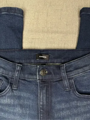 Express Women's Dark Wash Slim Bootcut Jeans - Distressed- Size 6 thumbnail 13