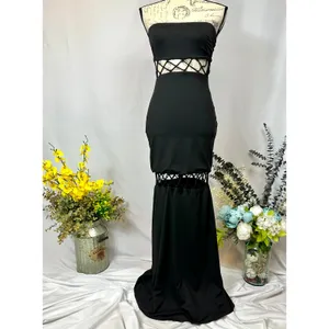 Runaway The Label Mae Partially See Through Maxi Dress Black S thumbnail 6