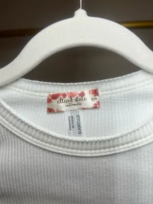 Altar'd State white ribbed crop top in size S/M #ribbed #cropped thumbnail 3