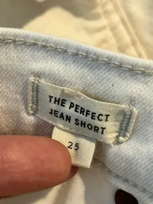 Madewell Ivory Raw Hem The Perfect Denim Jean High Wasited Frayed Shorts Size 25 thumbnail 8