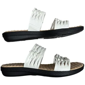 Comfort Wave Easy Street Agata White Woven Strap Slide Sandals‎ Women's Size 8.5 thumbnail 4