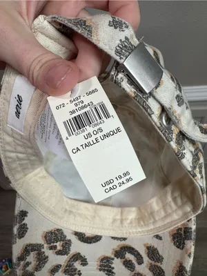 NWT Aerie Leopard Print Beige Baseball Cap - Women's Fashion Accessory thumbnail 5