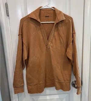 NWOT Aerie Tan Quarter-Zip Pullover thumbnail 1