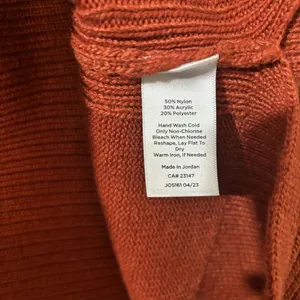 Talbots Tunic Sweater Womens Medium Orange Turtleneck Stretch Pullover thumbnail 8