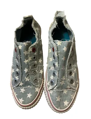Blowfish Malibu Marley Star Print Slip-On Sneakers - Distressed Denim Blue thumbnail 1