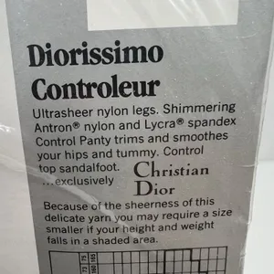 Vtg Christian Dior Panty Hose Stockings Nylons Olive Size 2 Fits 110 140 lbs USA thumbnail 9