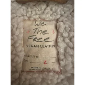 Free People Western Bohemian Vegan Suede Exchange Shearling Jacket Coat Large thumbnail 9