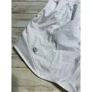 Lululemon Watercolor Hotty Hot Shorts Size 10 White Lined Running Athletic thumbnail 3