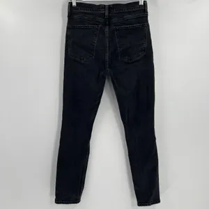 AGOLDE Nico High Rise Slim Button Fly Jeans Black Stretch A093D‎ Women’s Size 27 thumbnail 7