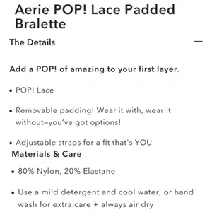 AERIE Pop Lace Olive Sage Green Padded Bralette Size M thumbnail 13