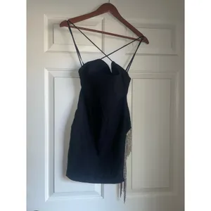 WHITE FOX Come Back Mini Dress w Rhinestones Size XS Black thumbnail 4