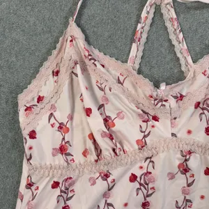 Jessica Simpson Size Large Pink Red Floral Lace Trim Cami Camisole Tank Top thumbnail 4