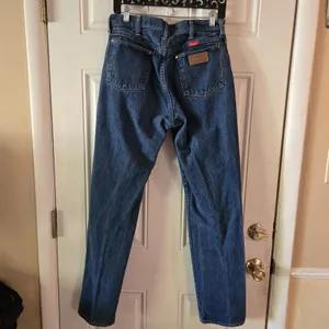 Vintage Wrangler Jeans Womens 13x32 (30x31) Blue Denim High Rise 14MWZG Western thumbnail 4