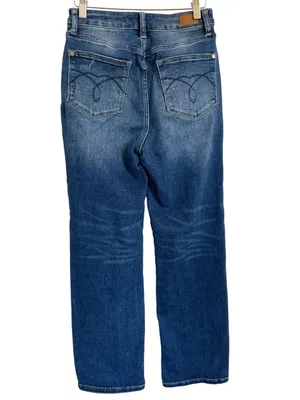 Judy Blue JB88531 Wide Leg Jeans Women’s 3/26 High Rise Medium Wash Stretch thumbnail 4