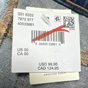 American Eagle‎ Patchwork Denim Mini Skirt Size 00 NWT Y2K Festival thumbnail 4