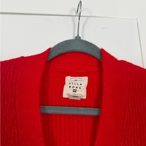 Billabong Red Button Down Sweater Cardigan Holidays Christmas thumbnail 6