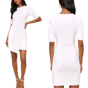 Lulus Westwood White Half Sleeve Sheath Dress in Large NWT thumbnail 2