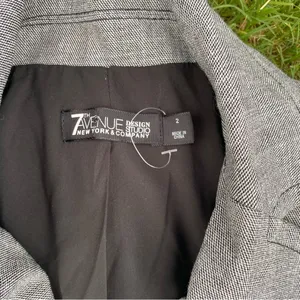 7th Ave NY sz 2 gray Blazer jacket career thumbnail 2