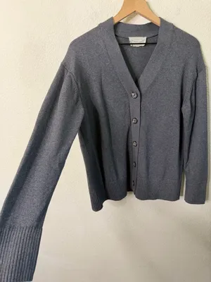 Everlane Classic Cardigan in Everyday Cotton Gray Mens‎ Size S thumbnail 4