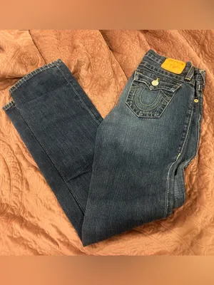 True Religion Dark Wash Women's Jeans - Classic Straight Leg thumbnail 2