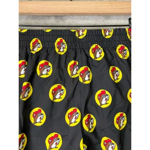 Bucees Black Logo Print Running Shorts Medium Athletic Dolphin Hem Novelty thumbnail 2